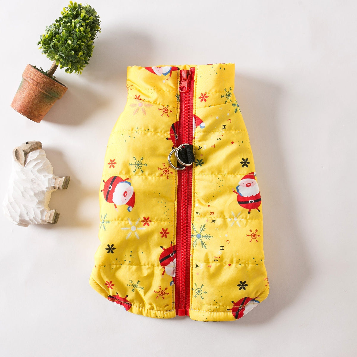 Christmas Star&Santa Printed Dog Jacket Vest